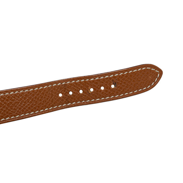 エルメス Hウォッチ 腕時計 HH1.210 クオーツ ホワイト文字盤 ステンレススチール レザー レディース HERMES 【中古】