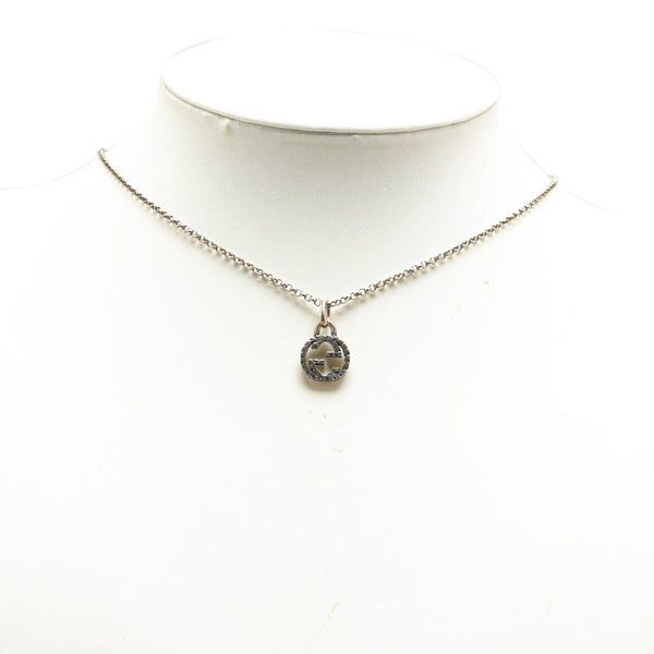 グッチ インターロッキングG ネックレス SV925 シルバー レディース GUCCI 【中古】