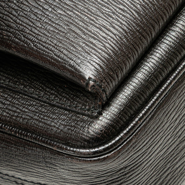 サルヴァトーレフェラガモ 斜め掛け ショルダーバッグ FZ-94 9671 ブラック ブルー グレー レザー レディース Salvatore Ferragamo 【中古】