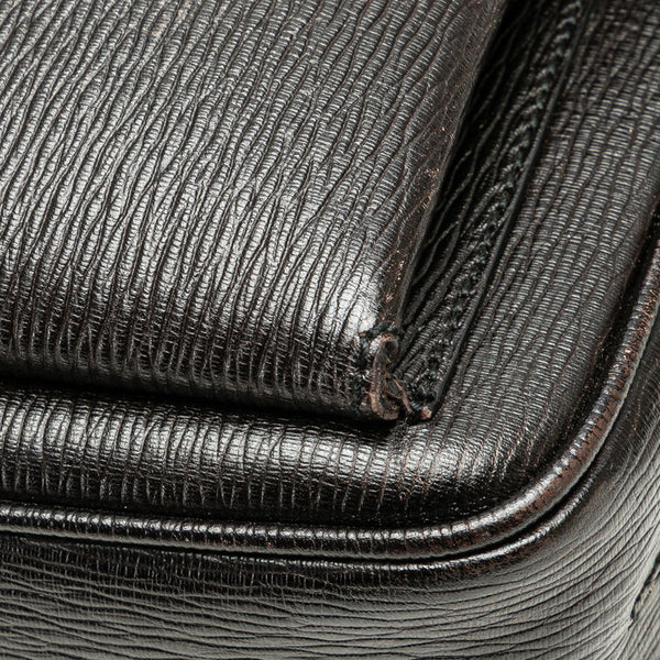 サルヴァトーレフェラガモ 斜め掛け ショルダーバッグ FZ-94 9671 ブラック ブルー グレー レザー レディース Salvatore Ferragamo 【中古】