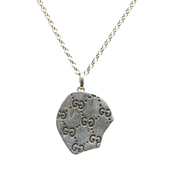 グッチ グッチゴースト ネックレス シルバー ブラック SV925 シルバー レディース GUCCI 【中古】