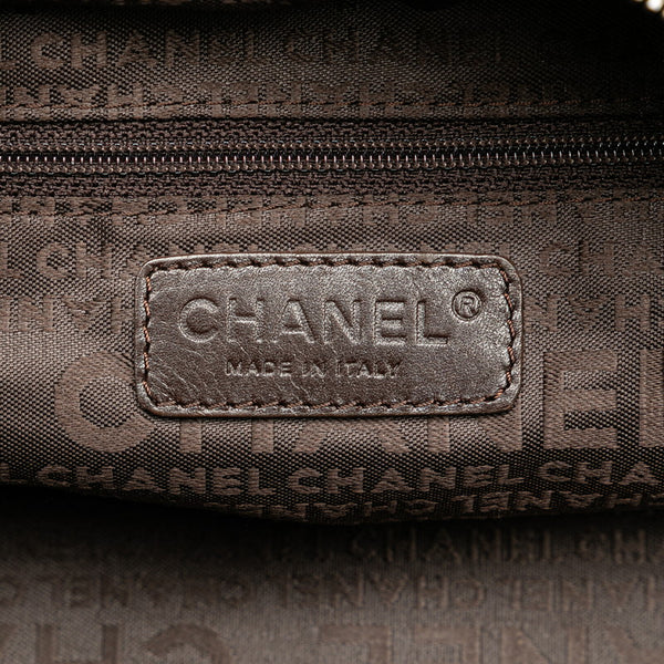 シャネル チョコバー ココマーク ハンドバッグ ミニボストンバッグ ブラウン キャビアスキン レディース CHANEL 【中古】