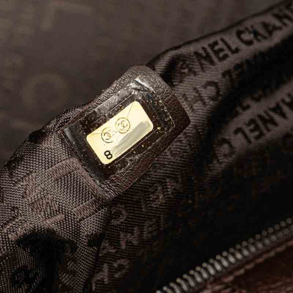 シャネル チョコバー ココマーク ハンドバッグ ミニボストンバッグ ブラウン キャビアスキン レディース CHANEL 【中古】