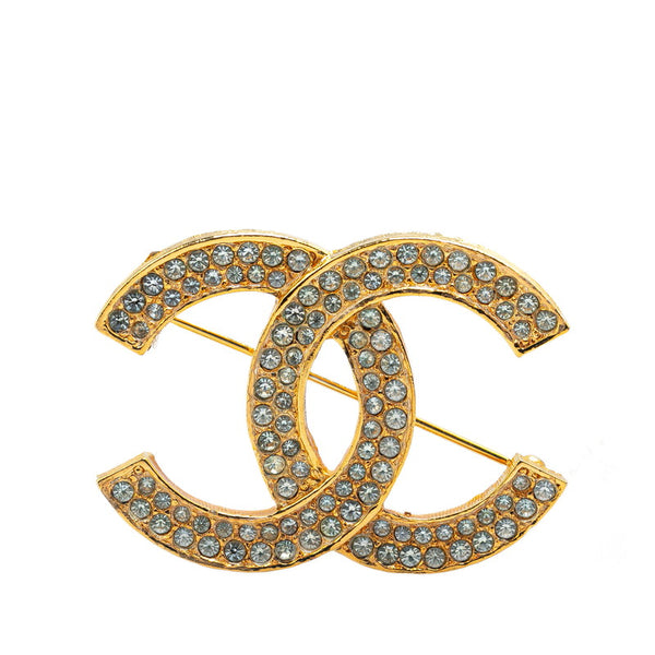 シャネル ヴィンテージ ココマーク ブローチ ゴールド メッキ ラインストーン レディース CHANEL 【中古】