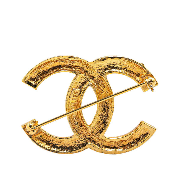 シャネル ヴィンテージ ココマーク ブローチ ゴールド メッキ ラインストーン レディース CHANEL 【中古】