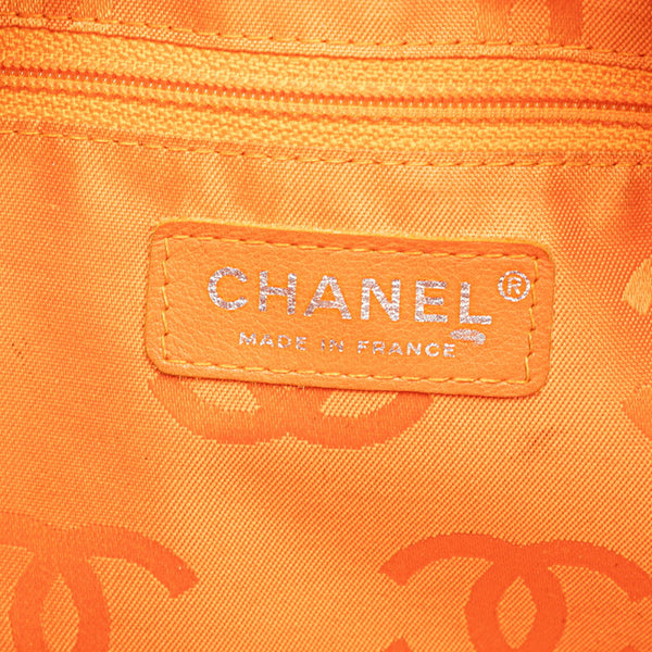 シャネル カンボンライン パイソン ハンドバッグ ホワイト ブラック　ベージュ ラムスキン レディース CHANEL 【中古】