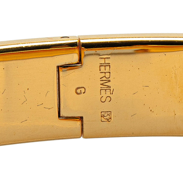 エルメス クリックH PM ブレスレット ゴールド オレンジ メッキ レディース HERMES 【中古】