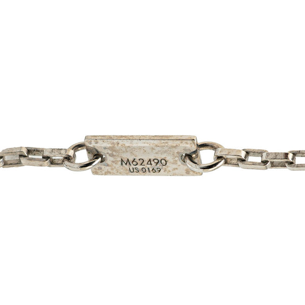 ルイ ヴィトン ダミエ コリエ ダミエカラーズ ネックレス M62490 シルバー ブラック メタル レディース LOUIS VUITTON 【中古】