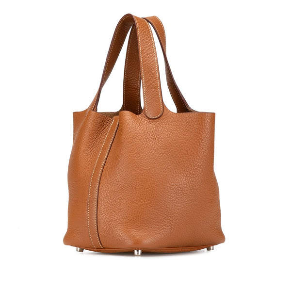 エルメス ピコタンPM ハンドバッグ ゴールド（ブラウン） トリヨンクレマンス レディース HERMES 【中古】
