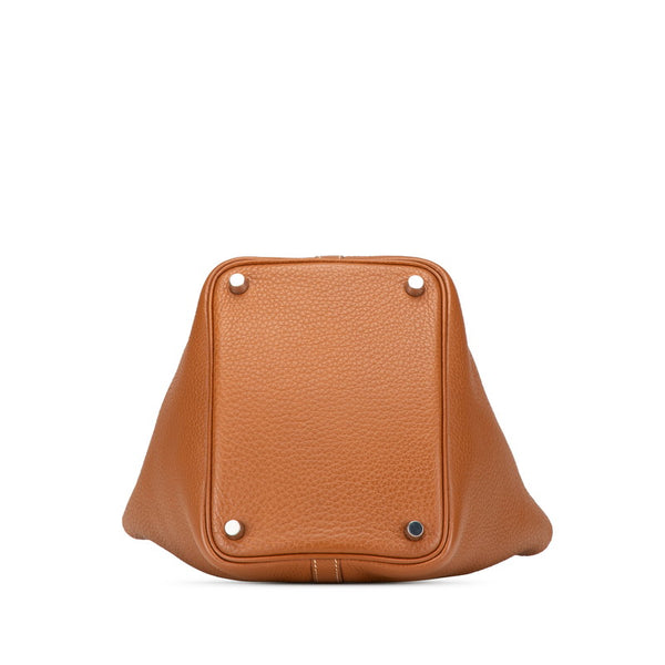 エルメス ピコタンPM ハンドバッグ ゴールド（ブラウン） トリヨンクレマンス レディース HERMES 【中古】