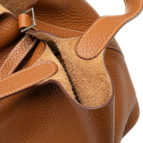 エルメス ピコタンPM ハンドバッグ ゴールド（ブラウン） トリヨンクレマンス レディース HERMES 【中古】