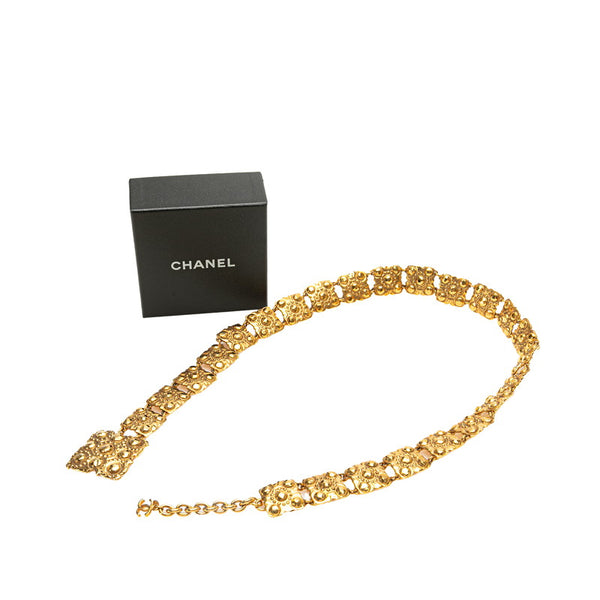 シャネル ヴィンテージ ココマーク スクエア ベルト ゴールド メッキ レディース CHANEL 【中古】
