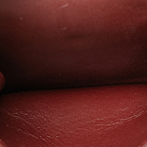 カルティエ マストライン 二つ折り財布 ワインレッド ボルドー レザー レディース CARTIER 【中古】