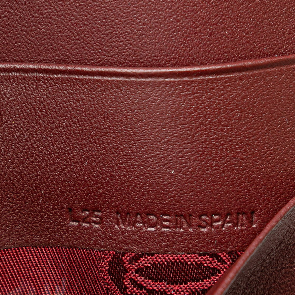 カルティエ マストライン 二つ折り財布 ワインレッド ボルドー レザー レディース CARTIER 【中古】