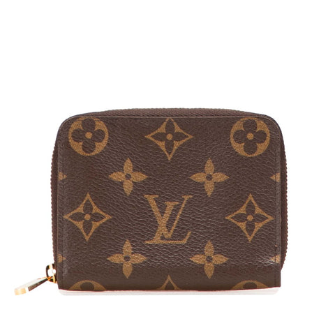 ルイ ヴィトン モノグラム ジッピー コインパース コインケース カードケース M60067 ブラウン PVC レザー レディース LOUIS VUITTON 【中古】