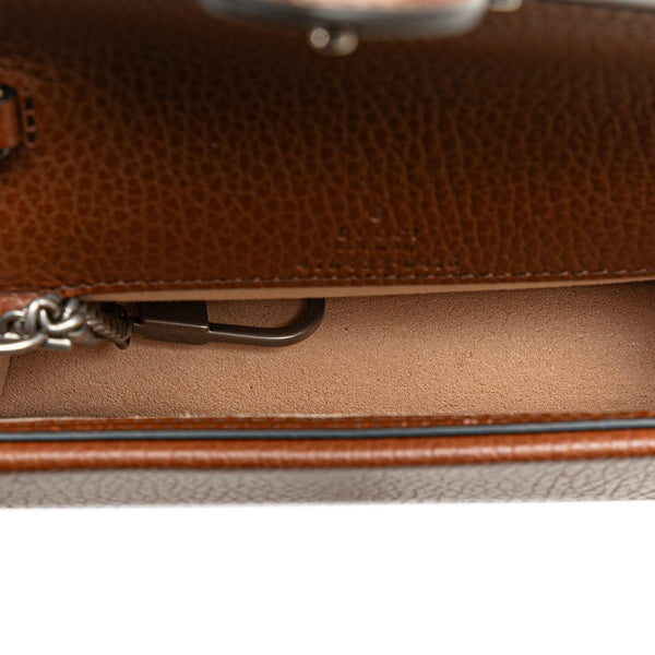 グッチ GGデニム ディオニュソス スーパー ミニバッグ 斜め掛け チェーン ショルダーバッグ 476432 インディゴブルー ブラウン デニム レザー レディース GUCCI 【中古】