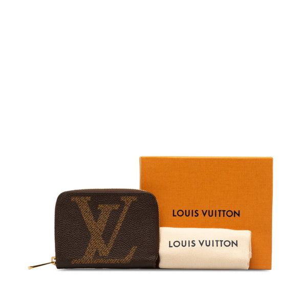 ルイ ヴィトン モノグラム ジャイアント ジッピー コインパース  コインケース M69354 ブラウン PVC レザー メンズ LOUIS VUITTON 【中古】