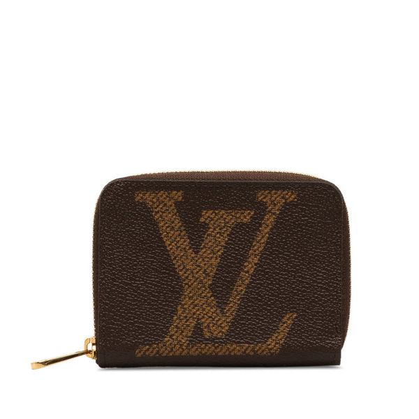 ルイ ヴィトン モノグラム ジャイアント ジッピー コインパース  コインケース M69354 ブラウン PVC レザー メンズ LOUIS VUITTON 【中古】