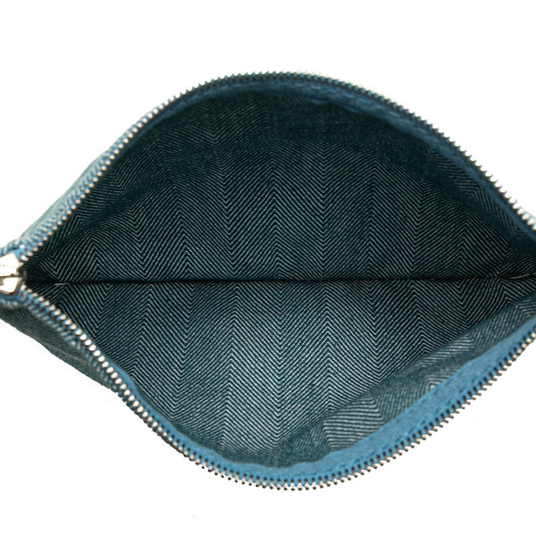 エルメス ヴァルパライソPM ハンドバッグ ブルージーン トワルシェブロン レザー レディース HERMES 【中古】