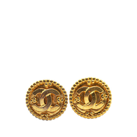 シャネル ココマーク ラウンド イヤリング ゴールド メッキ レディース CHANEL 【中古】