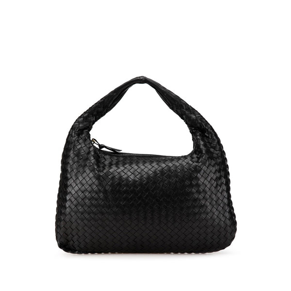 ボッテガヴェネタ イントレチャート ワンショルダーバッグ ハンドバッグ ブラック レザー レディース BOTTEGAVENETA 【中古】