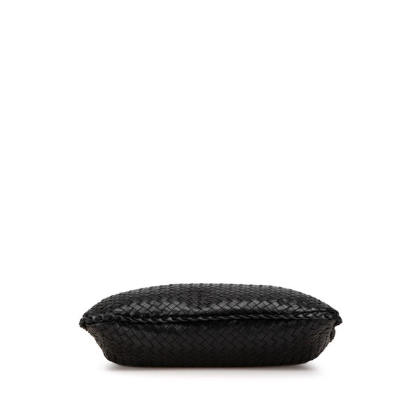 ボッテガヴェネタ イントレチャート ワンショルダーバッグ ハンドバッグ ブラック レザー レディース BOTTEGAVENETA 【中古】