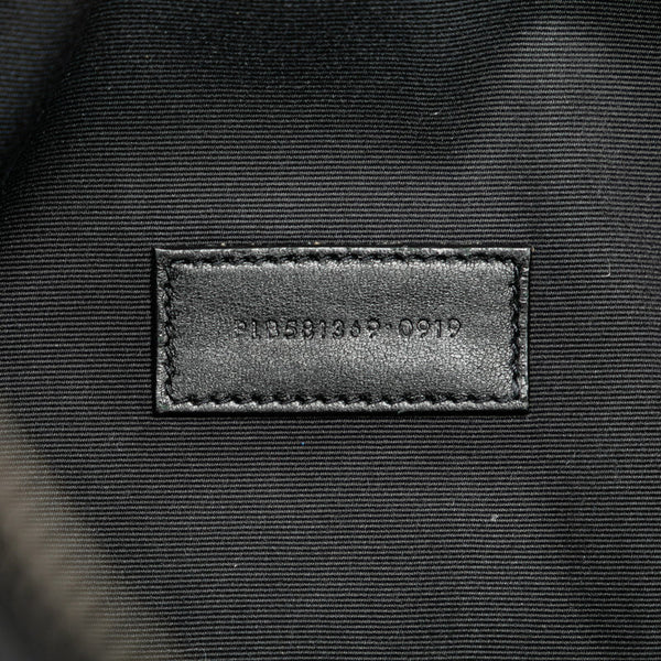 サンローラン リヴ ゴーシュ クラッチバッグ ブラック キャンバス レザー レディース SAINT LAURENT 【中古】