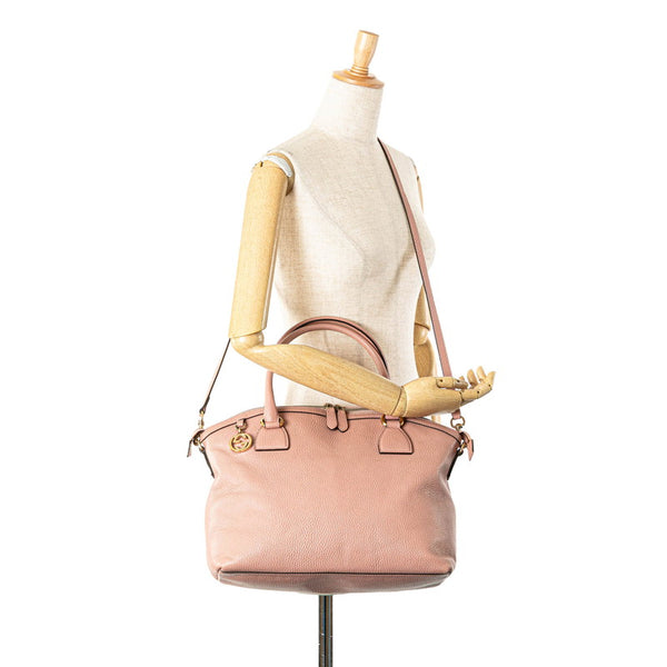 グッチ インターロッキングG ハンドバッグ ショルダーバッグ 2WAY 449651 ピンク レザー レディース GUCCI 【中古】
