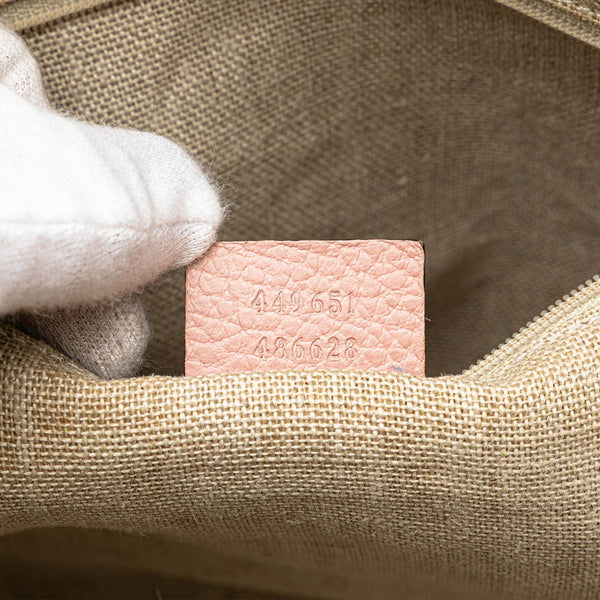 グッチ インターロッキングG ハンドバッグ ショルダーバッグ 2WAY 449651 ピンク レザー レディース GUCCI 【中古】