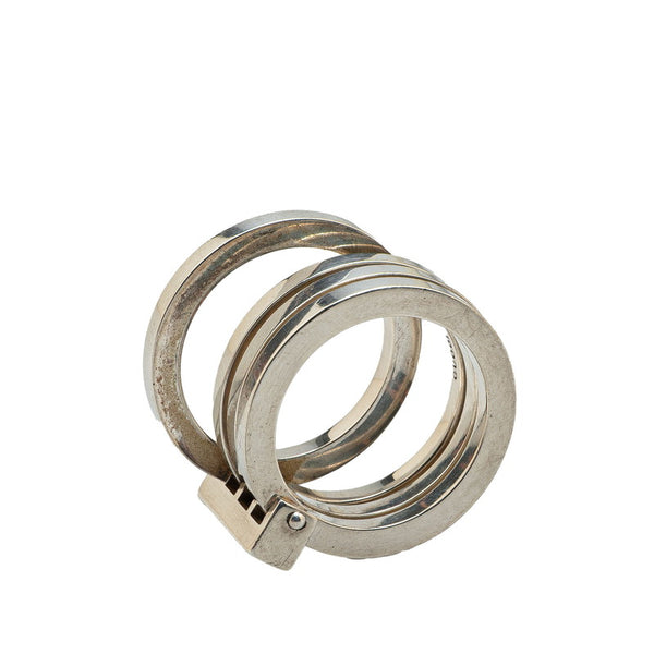 グッチ リング 指輪 4連 SV925 シルバー レディース GUCCI 【中古】