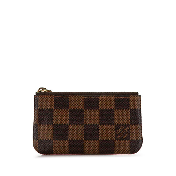 ルイ ヴィトン ダミエ ポシェット クレ コインケース キーケース 小銭入れ N62658 エベヌ ブラウン PVC レディース LOUIS VUITTON 【中古】
