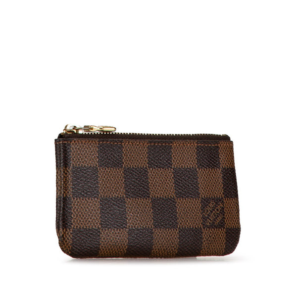 ルイ ヴィトン ダミエ ポシェット クレ コインケース キーケース 小銭入れ N62658 エベヌ ブラウン PVC レディース LOUIS VUITTON 【中古】