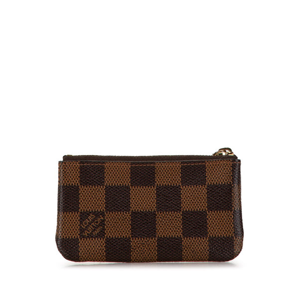 ルイ ヴィトン ダミエ ポシェット クレ コインケース キーケース 小銭入れ N62658 エベヌ ブラウン PVC レディース LOUIS VUITTON 【中古】