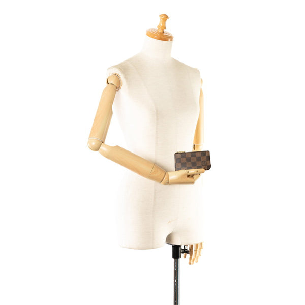 ルイ ヴィトン ダミエ ポシェット クレ コインケース キーケース 小銭入れ N62658 エベヌ ブラウン PVC レディース LOUIS VUITTON 【中古】