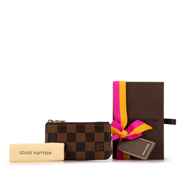ルイ ヴィトン ダミエ ポシェット クレ コインケース キーケース 小銭入れ N62658 エベヌ ブラウン PVC レディース LOUIS VUITTON 【中古】
