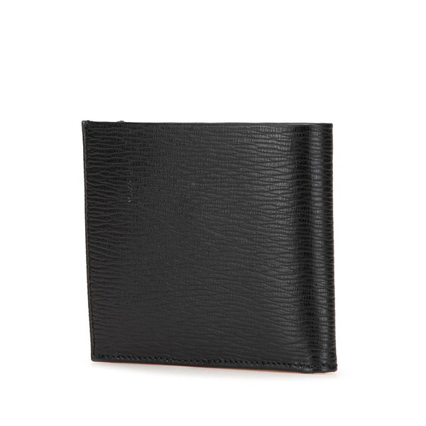 サルヴァトーレフェラガモ ガンチーニ 二つ折り財布 66a065 ブラック レザー メンズ Salvatore Ferragamo 【中古】