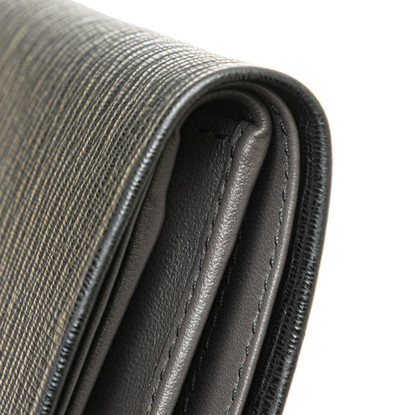 サルヴァトーレフェラガモ ガンチーニ 二つ折り財布 66a065 ブラック レザー メンズ Salvatore Ferragamo 【中古】