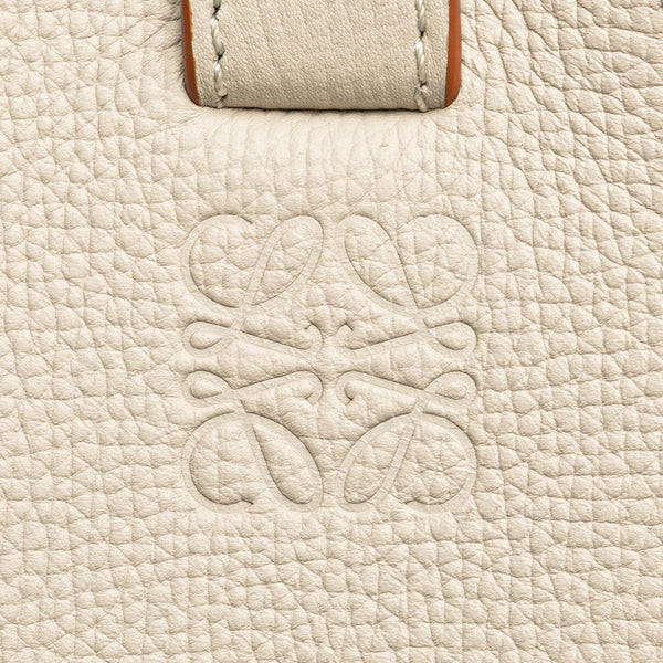 ロエベ ハンモック スモール ハンドバッグ ショルダーバッグ 2WAY ライトグレー ゴールド金具 カーフレザー レディース LOEWE 【中古】