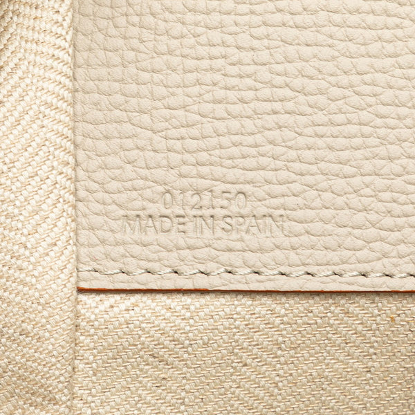 ロエベ ハンモック スモール ハンドバッグ ショルダーバッグ 2WAY ライトグレー ゴールド金具 カーフレザー レディース LOEWE 【中古】