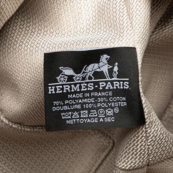 エルメス ブリッドアブラックGM ハンドバッグ オレンジ ベージュ キャンバス レディース HERMES 【中古】