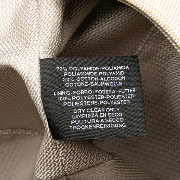 エルメス ブリッドアブラックGM ハンドバッグ オレンジ ベージュ キャンバス レディース HERMES 【中古】