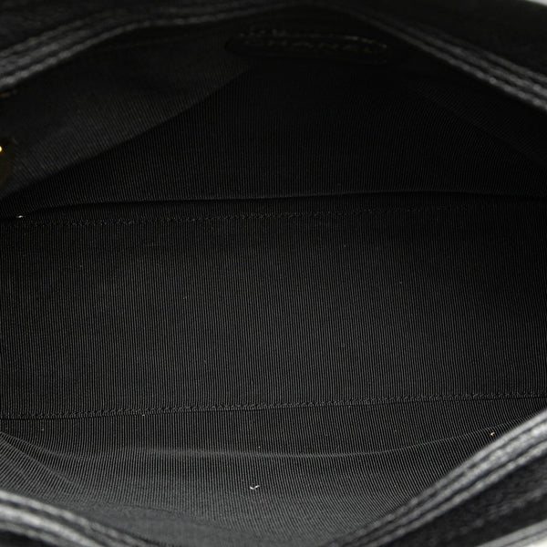 シャネル トリプルココマーク チェーン トートバッグ ブラック キャビアスキン レディース CHANEL 【中古】