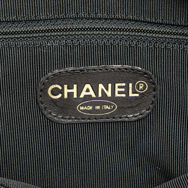 シャネル トリプルココマーク チェーン トートバッグ ブラック キャビアスキン レディース CHANEL 【中古】