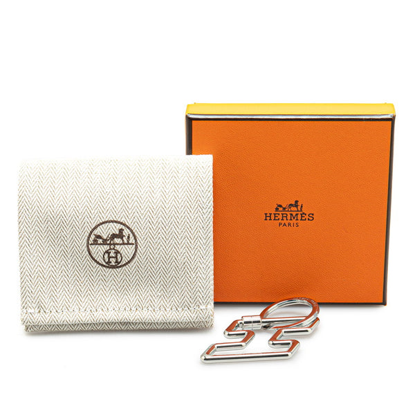 エルメス H トゥ スピード キーホルダー キーリング シルバー メタル レディース HERMES 【中古】