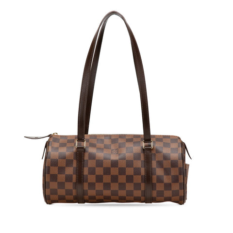 ルイ ヴィトン ダミエ パピヨン30 ハンドバッグ N51303 ブラウン PVC レザー レディース LOUIS VUITTON 【中古】