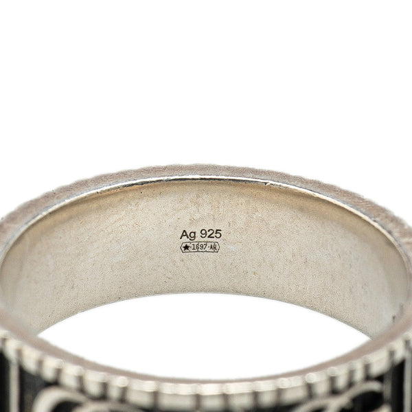 グッチ ダブルG リング 指輪 #23 シルバー SV925 シルバー メンズ GUCCI 【中古】