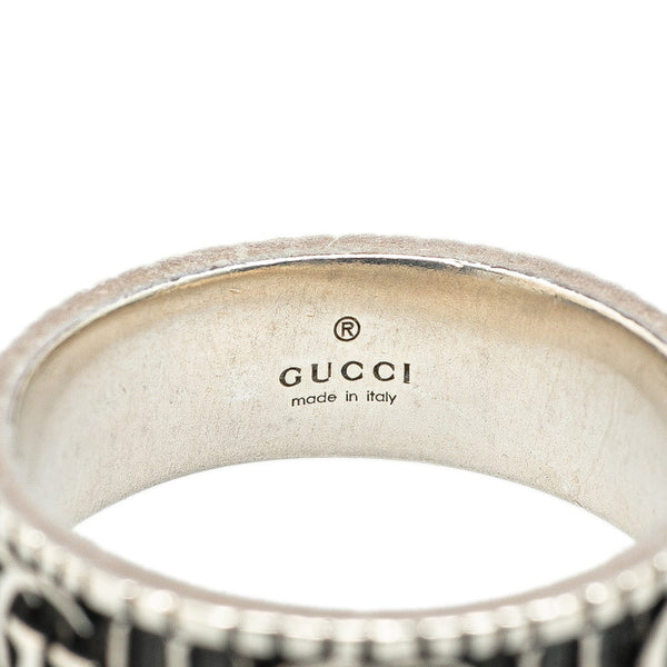 グッチ ダブルG リング 指輪 #23 シルバー SV925 シルバー メンズ GUCCI 【中古】