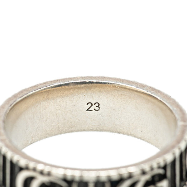 グッチ ダブルG リング 指輪 #23 シルバー SV925 シルバー メンズ GUCCI 【中古】