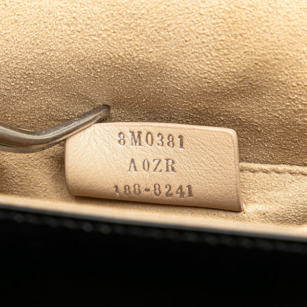 フェンディ キャナイ ミニ パール チェーン ショルダーバッグ 8M0381 ブラック レザー レディース FENDI 【中古】