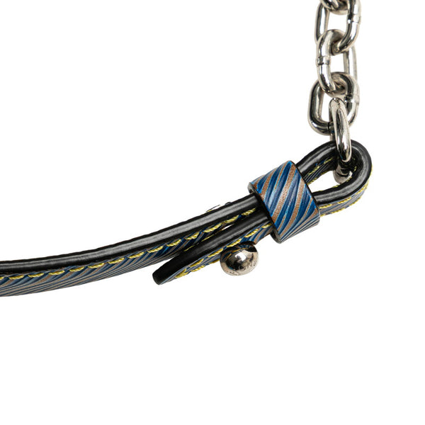 ルイ ヴィトン エピ デニム ツイストMM チェーン ショルダーバッグ M50271 ブルー レザー レディース LOUIS VUITTON 【中古】